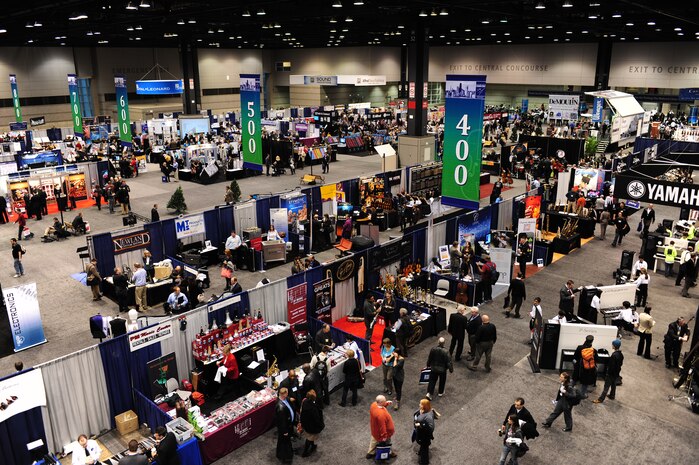 Hundreds of visitors gather at the McCormick place in Chicago, Il., during the 2011 Midwest Clinic, Dec. 14-17.